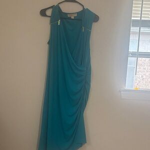 Michael Kors Teal Asymmetrical Dress